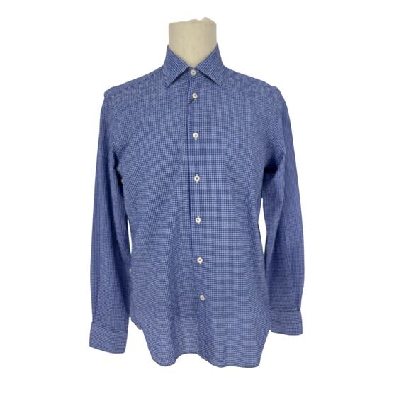 Robert Graham Seersucker Checker Button Front Long Sleeve Casual Shirt M - Picture 3 of 6